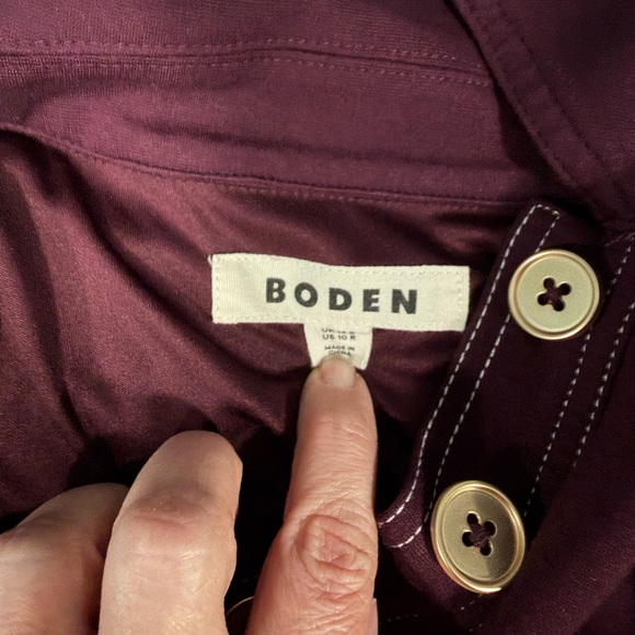 Boden Nicolette Long Sleeve Dress, Dark cherry, size 10 US/14 UK - Picture 7 of 7